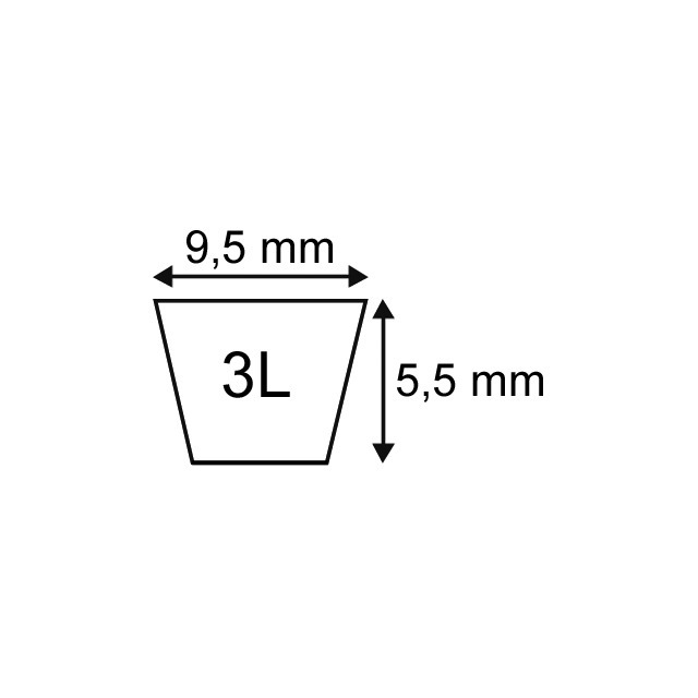 Courroie Platinium Type 3L21 Techni-power référence fournisseur 30835210